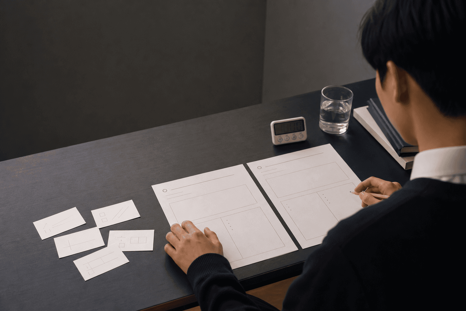 면접 문제를 정리하며 준비하는 학생